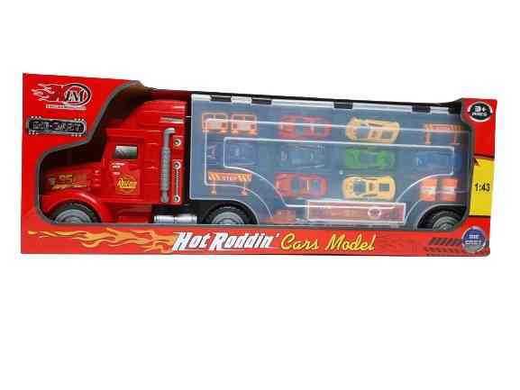 Free Wheel Red Container Carrying Cars