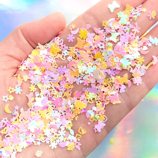 Confetti glitter shapes
