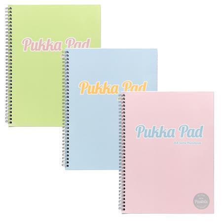 Pukka Pad Pastel Jotta Pad Spiral Notebook A4 Lined 100 Sheets - pastel Pink