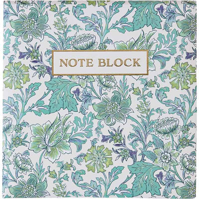 Noteblock With Pen - Designed Flowers