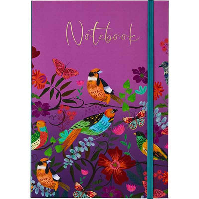 Flower Design Lined A5 Notebook