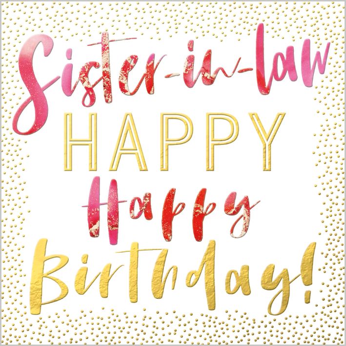 Sister-In-Law Birthday