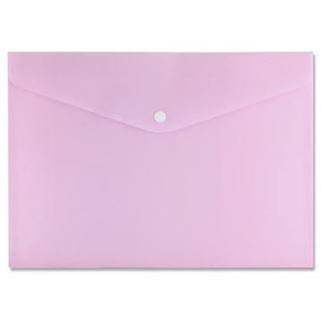 Button A4 Plastic Folder Light Purple