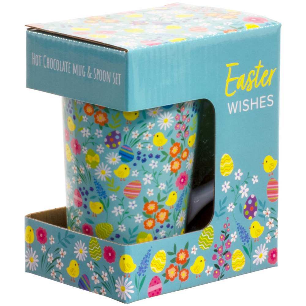 Easter Hot Chocolate Mug & Spoon Set - Flower