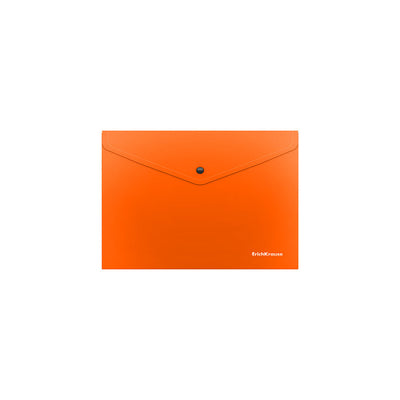 Button A4 Plastic Envelope Orange