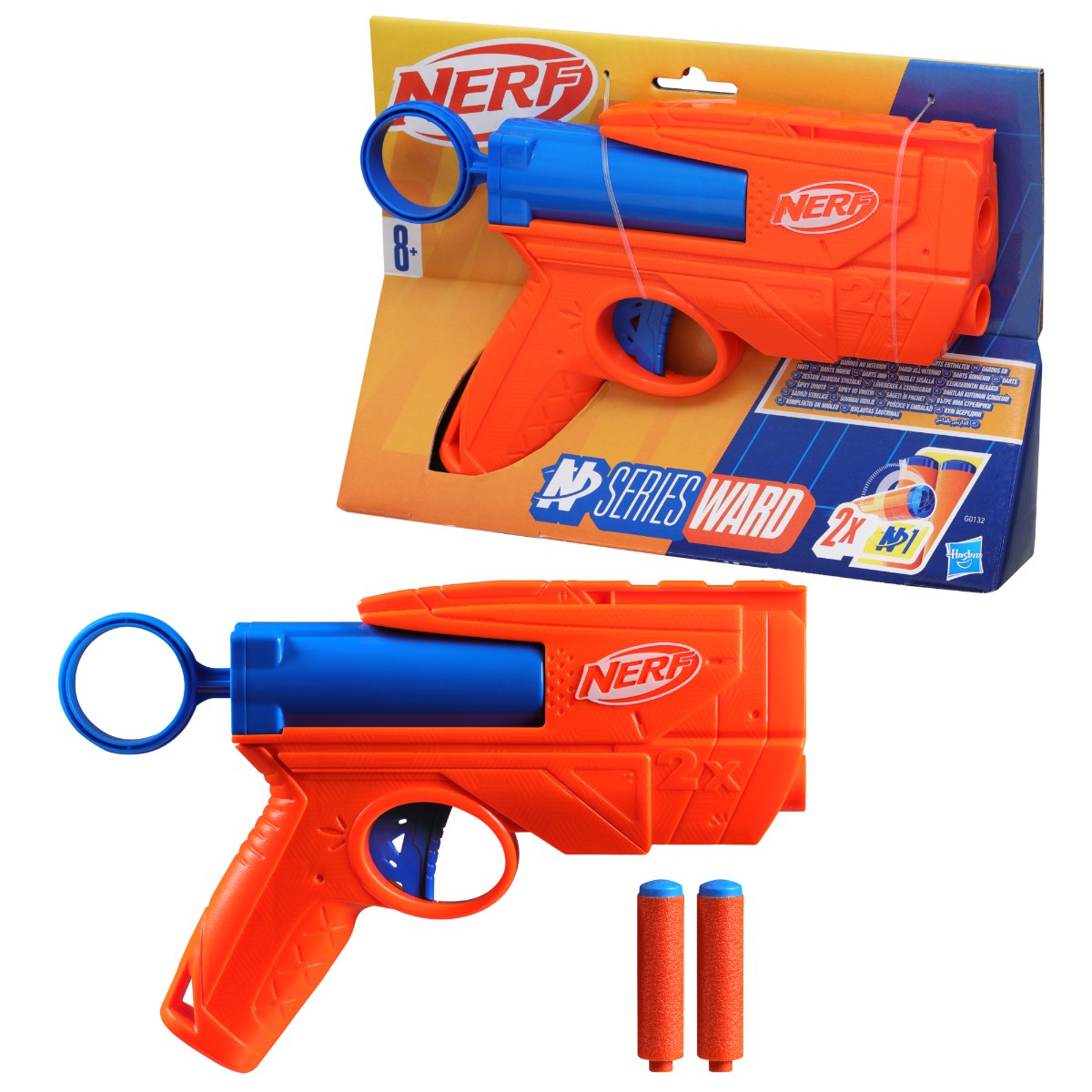 Nerf N Series Ward Dart Blaster with 2 Foam Darts