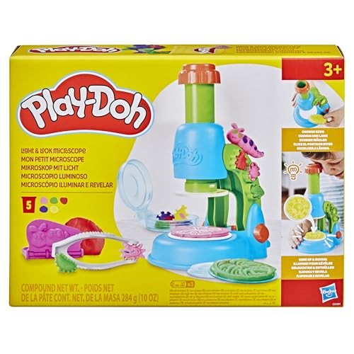 Play-Doh Light & Look Microscope Playset with 5 Tubs of Play-Doh