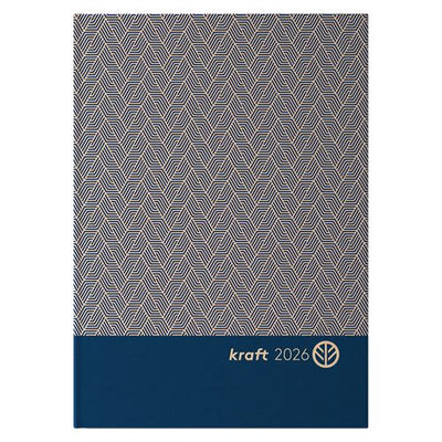 Diary 2026 KRAFT A5 1 day a page x 1 Assortment