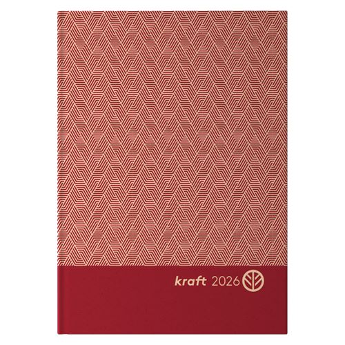 Diary 2026 KRAFT A5 1 day a page x 1 Assortment