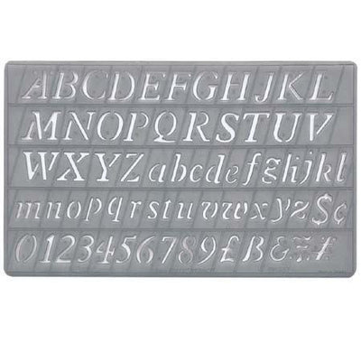 LETTERING STENCIL ITALIC 20MM