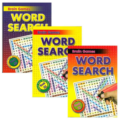 Word Search - 129 Brain Games In 1 Book