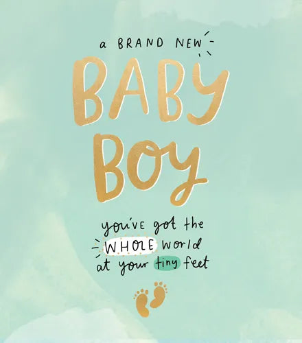 A Brand New Baby Boy Greeting Card