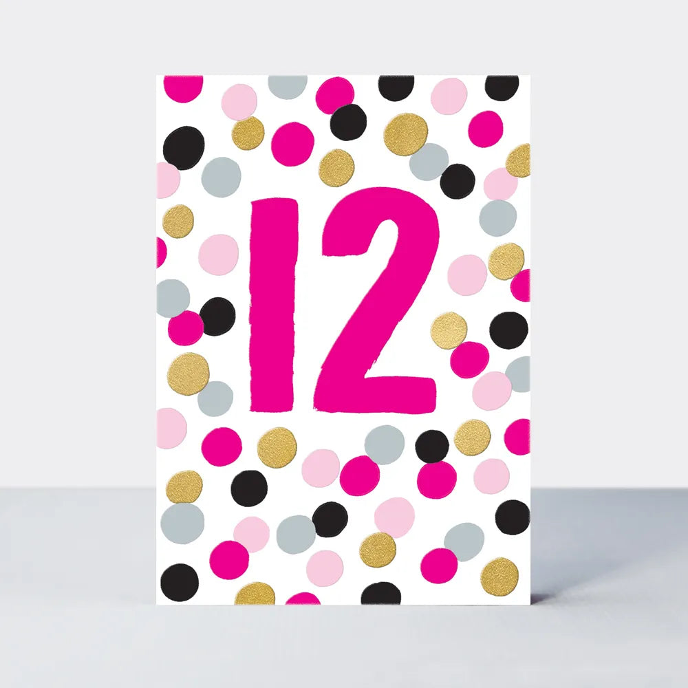 Confetti Birthday Card12th Birthday