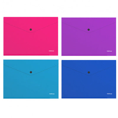 Button A4 Plastic Envelope