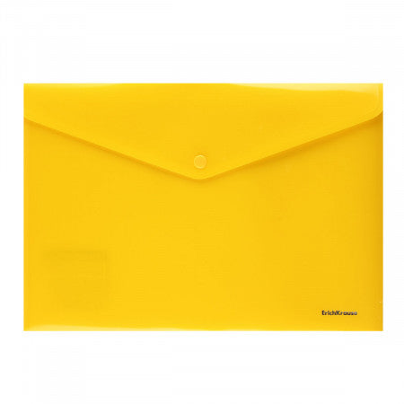 Button A4 Plastic Envelope Yellow
