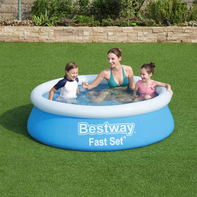 Fast Set Above Ground Pool Without Pump - Diameter 183 X 51 Cm Blue - 940 Litres - Self-Assembly Safety Valve Include