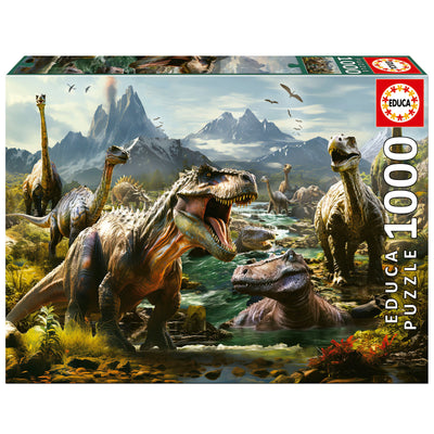 Puzzle X1000 Pcs Wild Dinosaurs