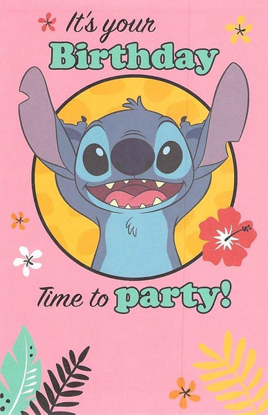 Disney Stitch Birthday Card