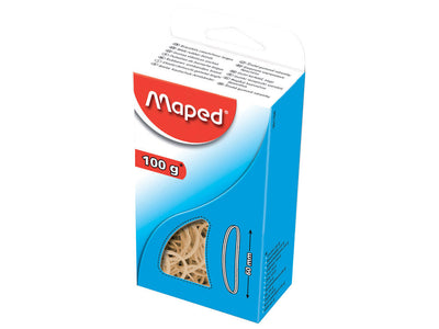 Narrow Light Brown Rubber Bands 100G 60mm