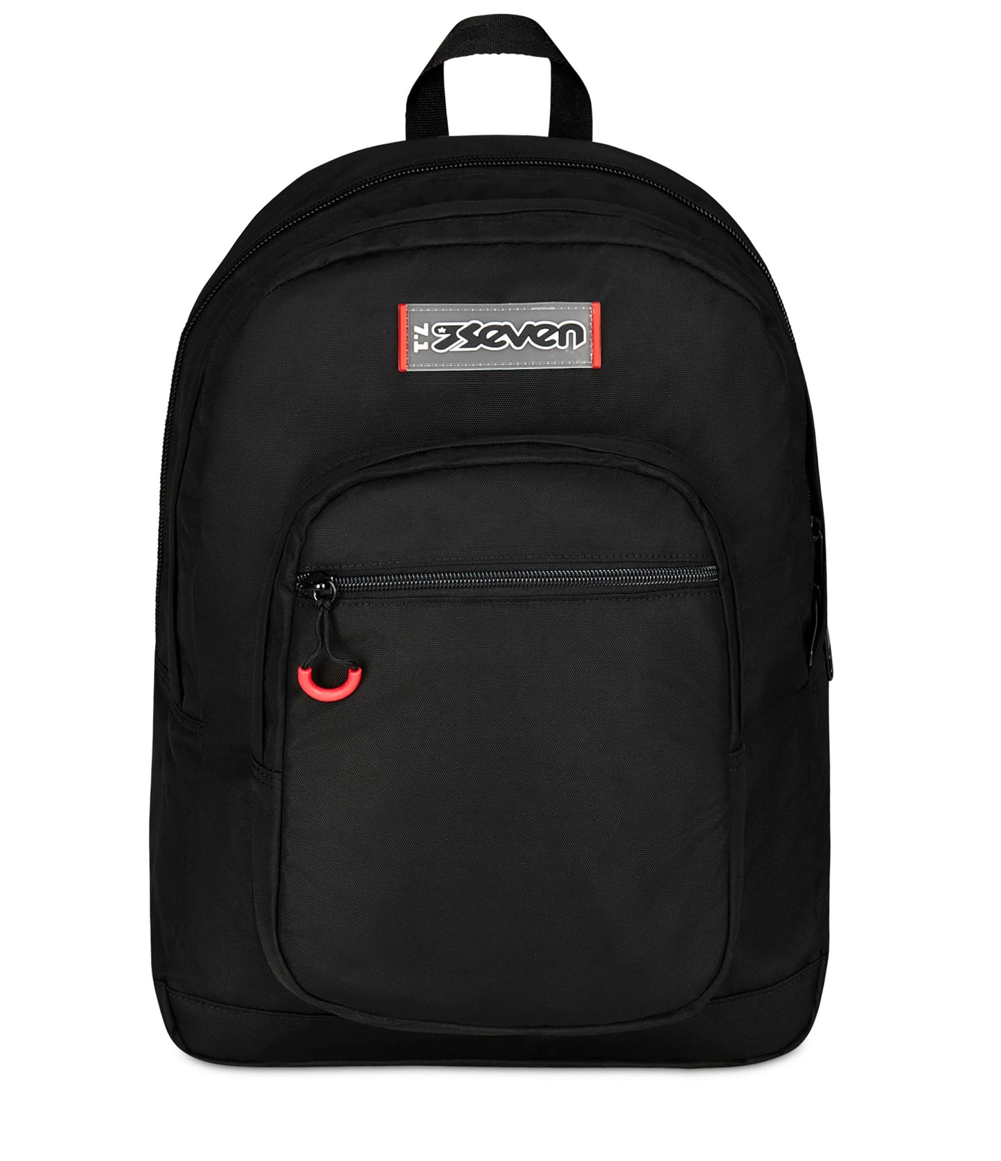 Seven Freethink Jet Black Backpack - 2 Large Pockets fit A4