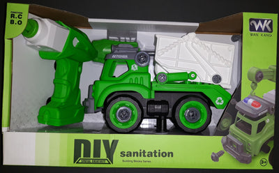 Knocked Down Skip Truck With Sound