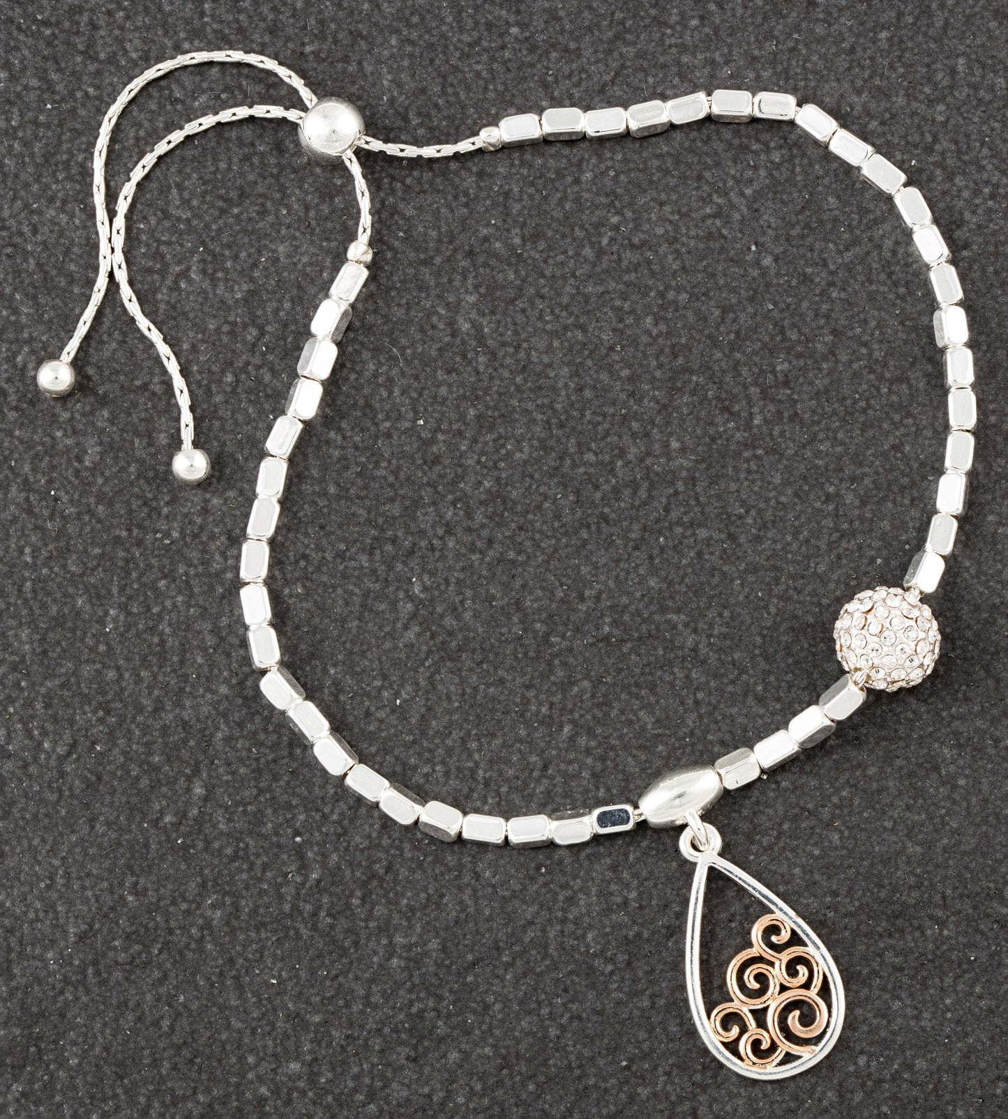 Polished Two Tone Swirl Heart