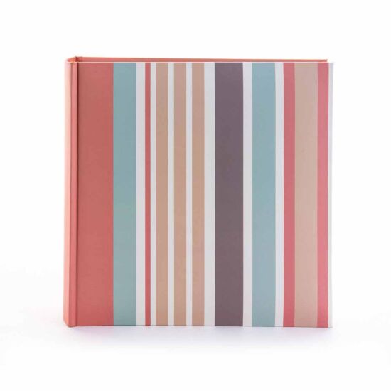 Photo Album Stripes - 4X6 Photos - Slip In For 200 Photos