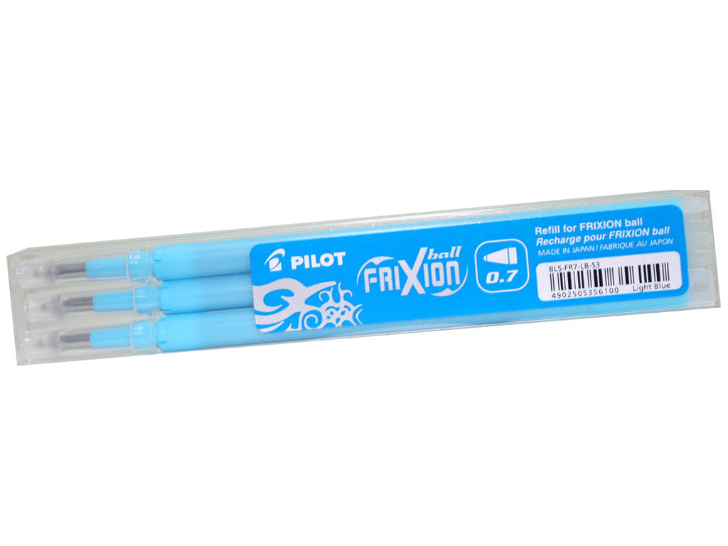 Frixion Refill 07 Light Blue Pkt X3 Refills