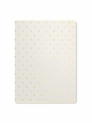 Shimmer Small Gold Polka - Cream A6 Notebook