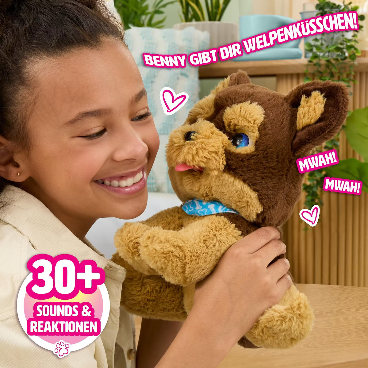 FurReal Benny the Kiss & Cuddle Pup Interactive Plush Puppy