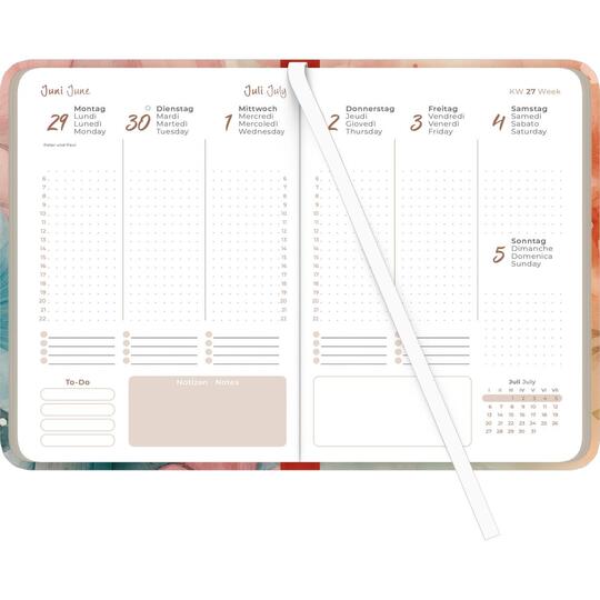 Lady Journal Flowers 2026 Pocket Calendar A6 (10.7x15.2 cm)