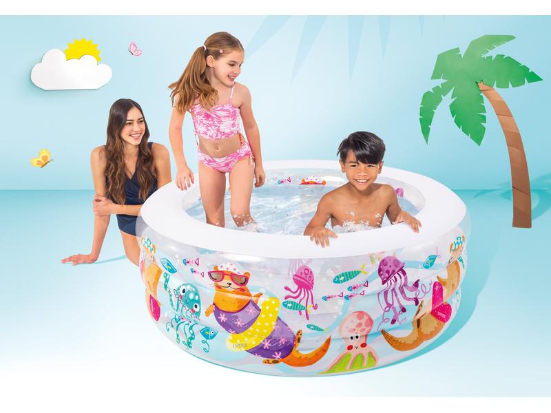 Inflatable Aquarium 3 Ring Pool 152 X 56 Cm