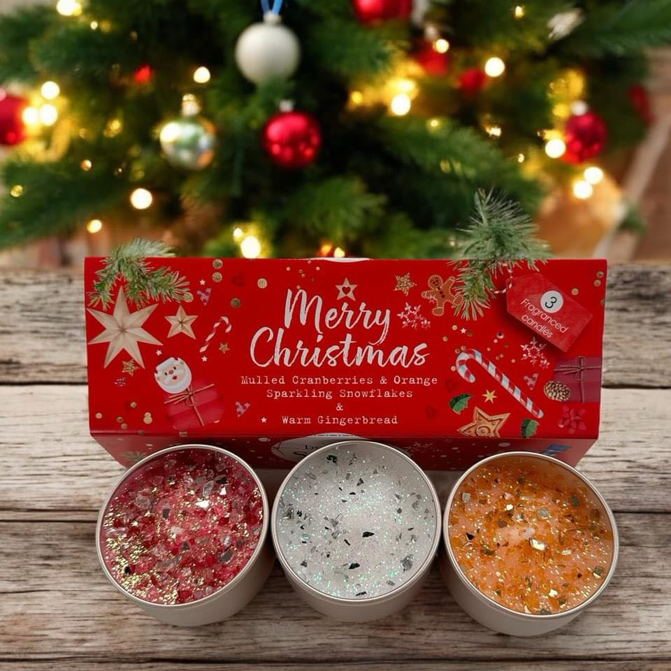 Seriously Scented Three Candles - Merry Christmas