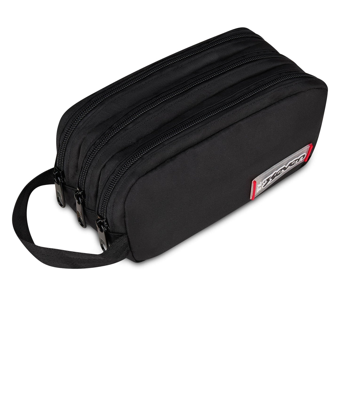 Seven Freethink Unisex 3-Zip Pencil Case - Black