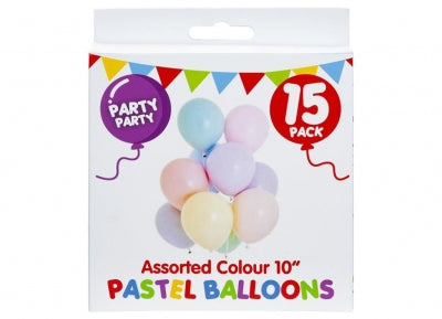 PASTEL BALLOONS x10 colours