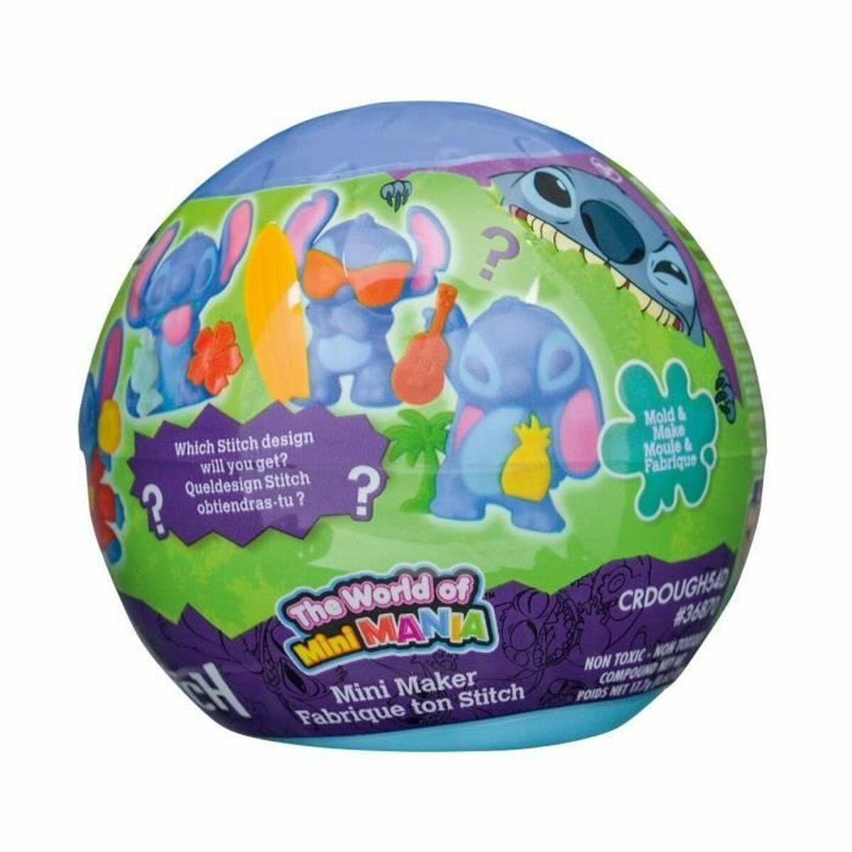 surprise ball with mold and accessories to create 3D Stitch figurines