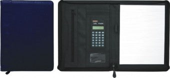 Leather Folder A4 - With Zip -Including Caculator