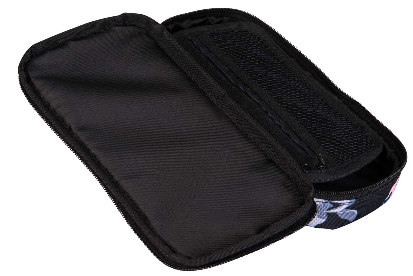 Pencil Case Black Peach Flowers