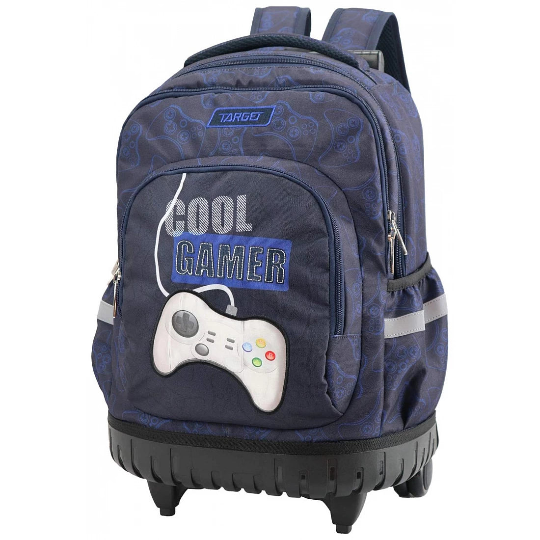 School Bag With Trolley - Gamer Pro - 2 Zip Large Compartments