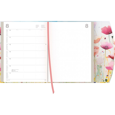 Bright Flowers 2026 Diary- Calendar 16x22 cm