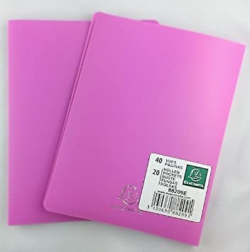 Display Book A4 Pink 20 Pockets 40 Views