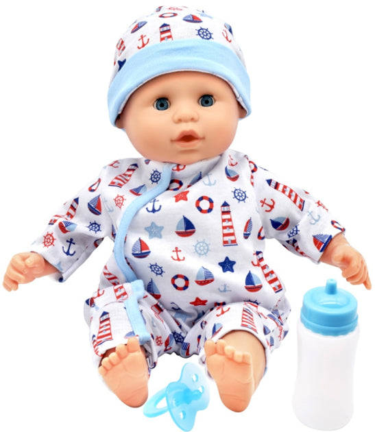 Dolls World Baby Joy Doll 38cm with White Outfit