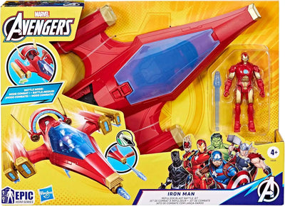 Marvel Avengers Epic Hero Series Iron Man Repulsor Blast Battle Jet