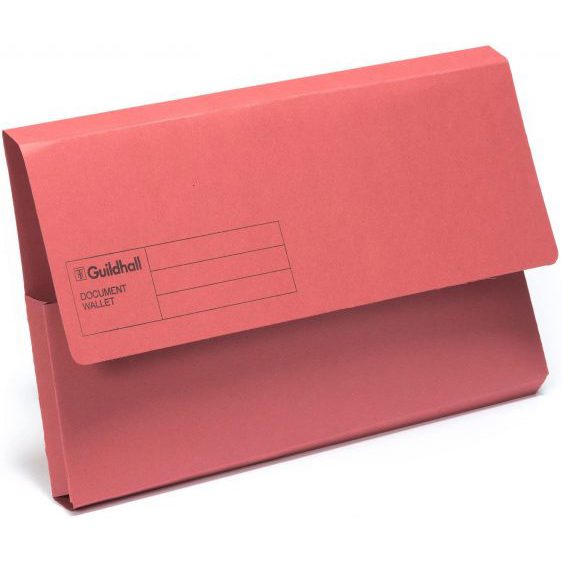 Document Wallet A4 Cardboard - Red