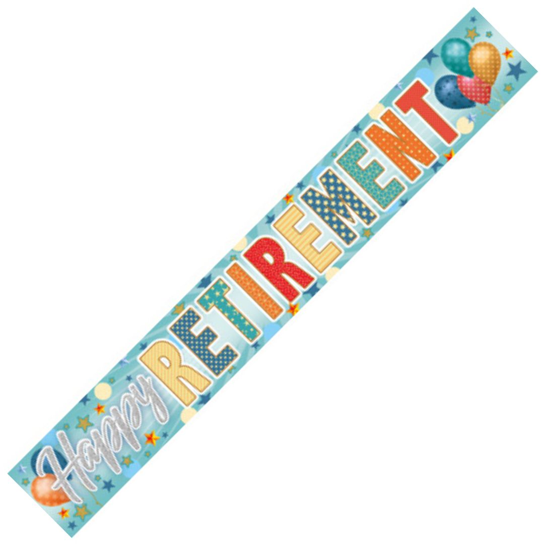 Greetings Banner 270 x 12.5cm - Happy Retirement
