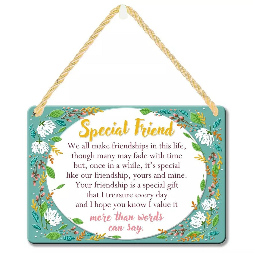 Hanging Metal Plaque - Special Friend
