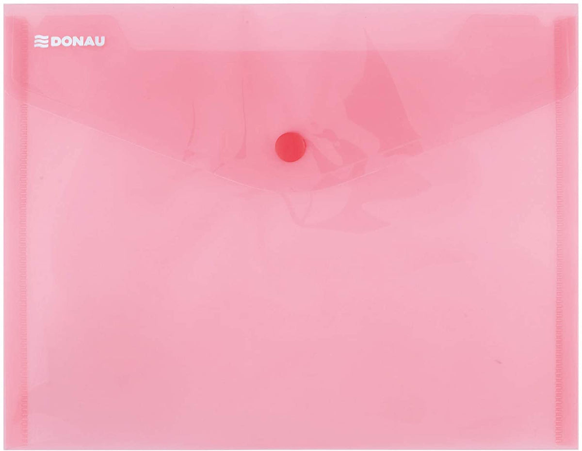 Button A5 Envelope Transparent pink