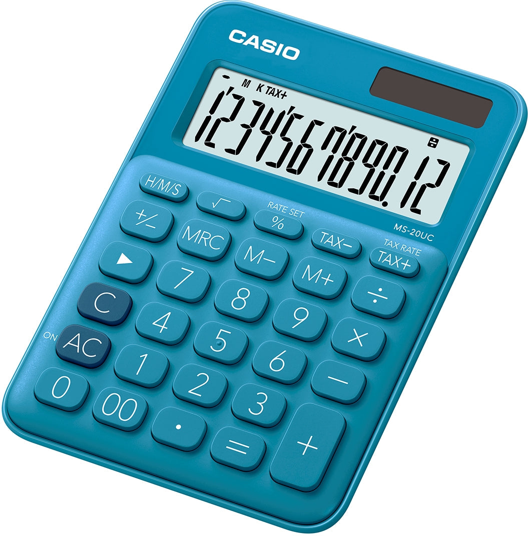 Casio 12 Digits - Light Blue Colour