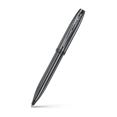 Sheaffer 100 Ballpoint Pen E9375 Ionic Shiny Grey Gunmetal with PVD Black Trims