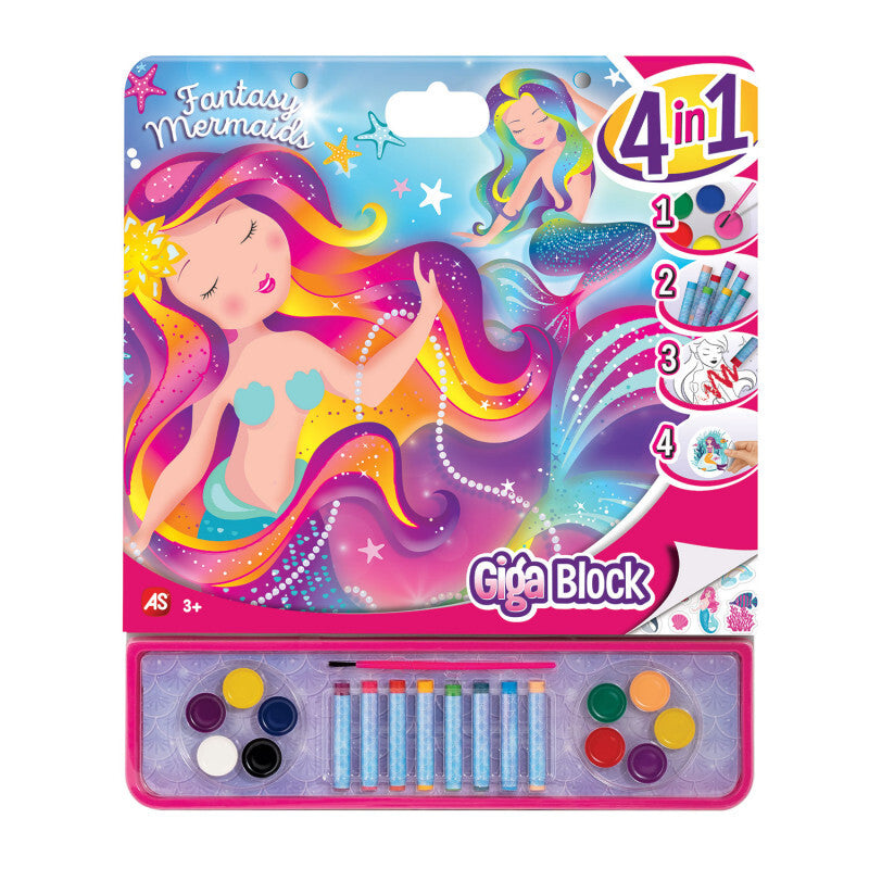 Giga Block Drawing Set Disney Fantasy Mermaids 4 In 1